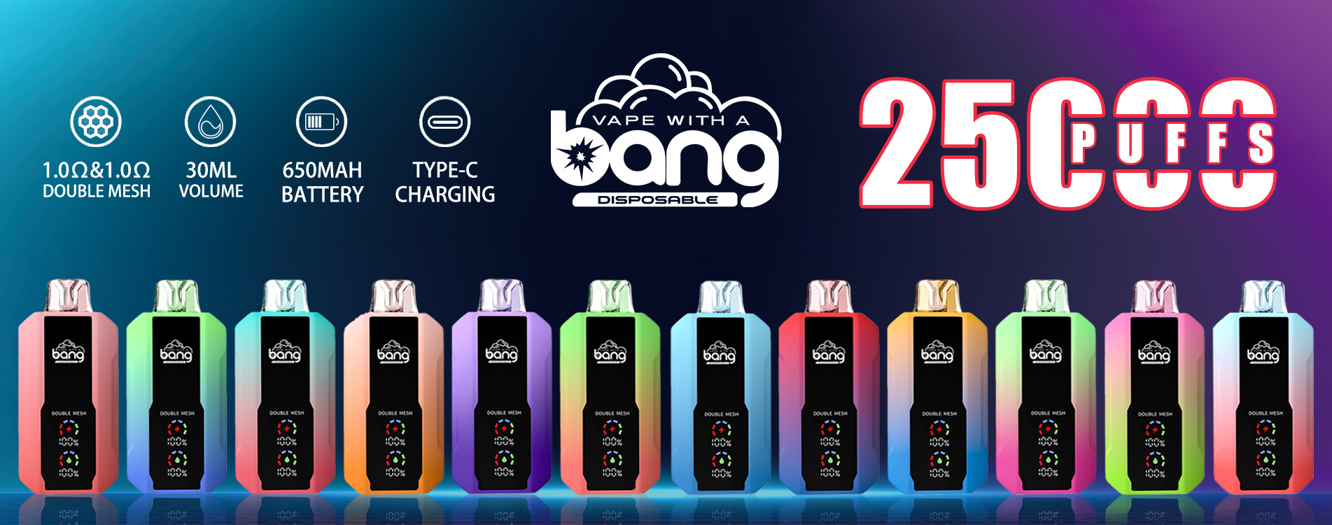 Bang Large Screen 25000 Puffs